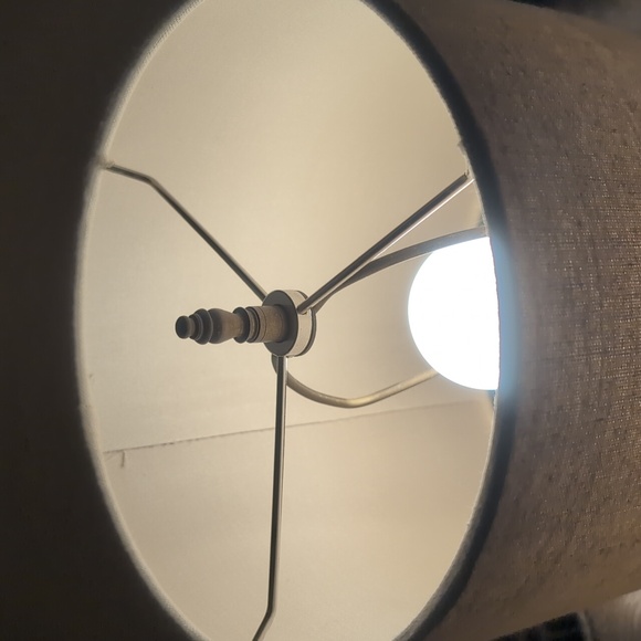 Antique Solid Agate Lamp and Linen Drum Shade - Picture 10 of 15